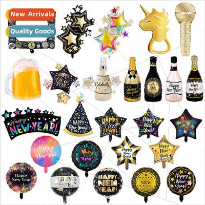 2023 Balloon Star Beer Bottle HAPPY NEW YEAR Balloon Party D