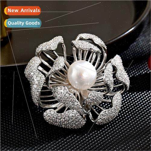 Europe atmospheric flowers elegant high-grade coat brooch an