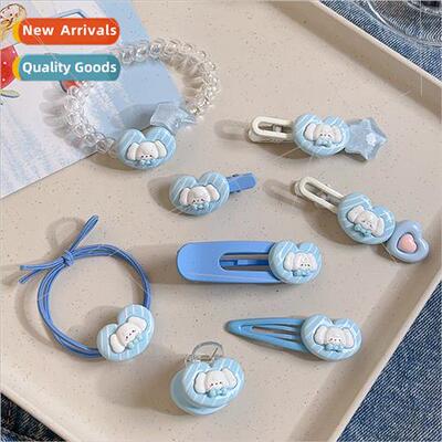 Blue elephant hair clips cute broken hair duckbill clip swee