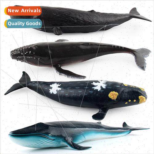 Soft plastic model toys Cotton soft plastic blue whale sperm
