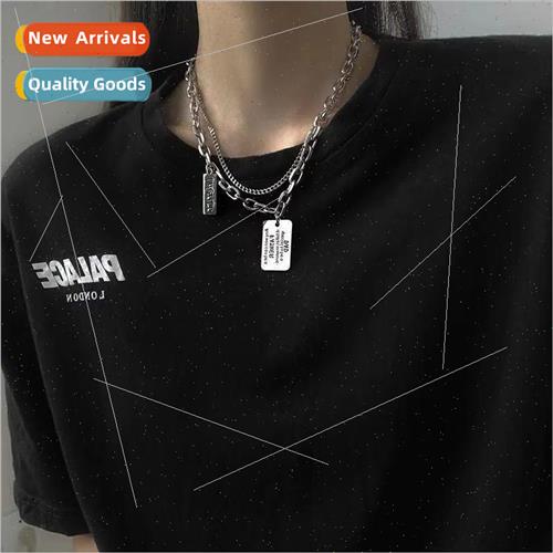 Punk retro dark thick collarbone chain male tide short neckl