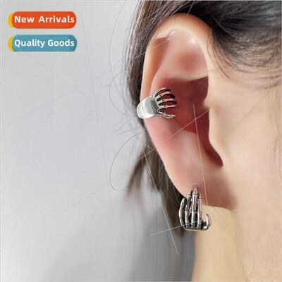 Skeleton Palm Earrings Alternative Fashion Europe Halloween