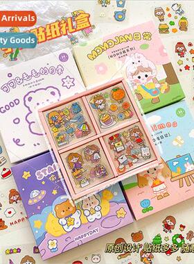 Cartoon handbook sticker set PET waterprostickers 100 sticke