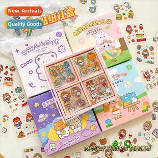 Cartoon handbook sticker set PET waterprostickers 100 sticke