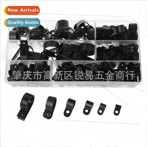 200pcs Plastic Nylon R-type Cable Clamps P-type Cable Clamps