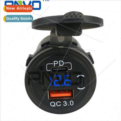 Modified car charger QC+PD voltage display auto motor boat 1