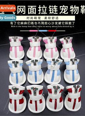 Cat Dog Shoes Pet Shoes Dog Shoes Poodle Teddy Mesh Zipper S