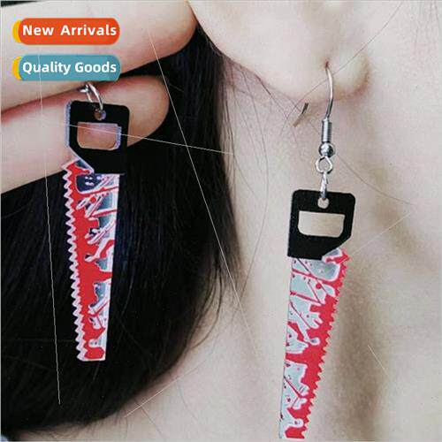 New acrylic printed bloody knife earrings earrings fashion H
