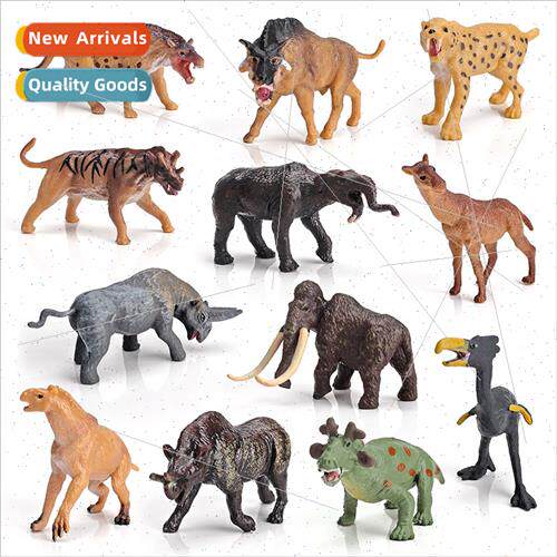 mulation Mini 12 Ancient Prehistoric Animals Set Model Solid