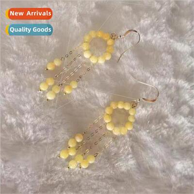 Ancient long beaded tassel earrings female wild whe earrings