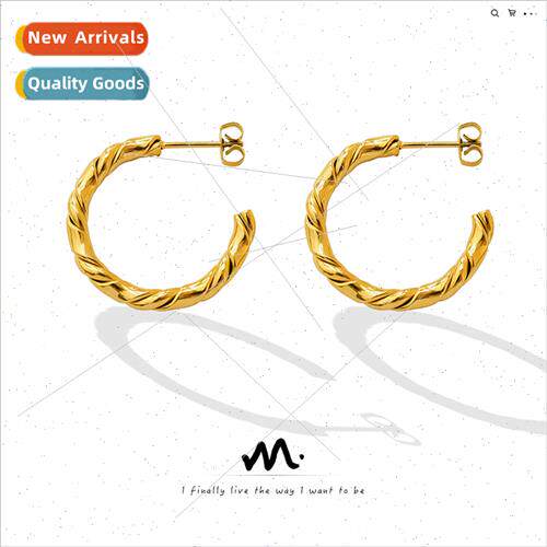 Popular accessories C-shaped twist earrings Europe ins spicy