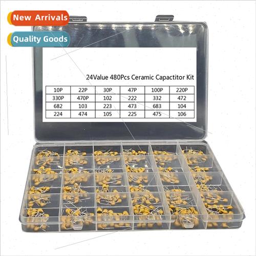 480PCS 600PCS Monolhic Capacor Set 10PF 10UF 50V 24 Kinds 20