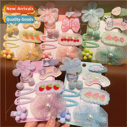 Girls princess wind hairpin children sweet side bangs clip c