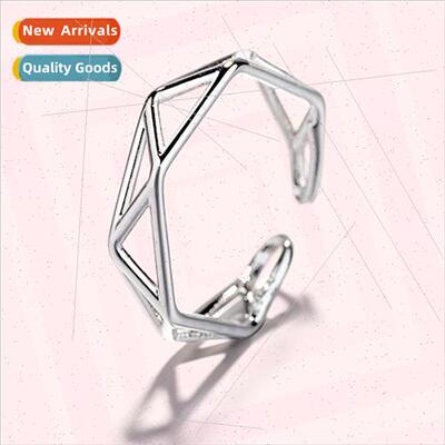 mple geometric skeleton ring female Korea simple creative Eu