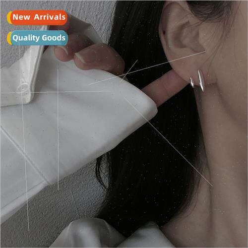 Cold wind water drop metal earrings female ins niche earring