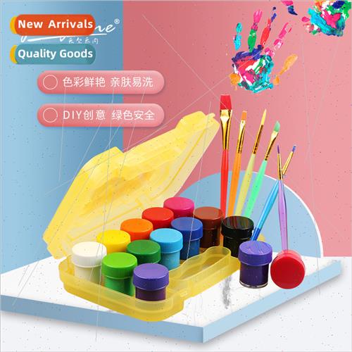 12 colors finger paint 15ml washable children baby doodle to