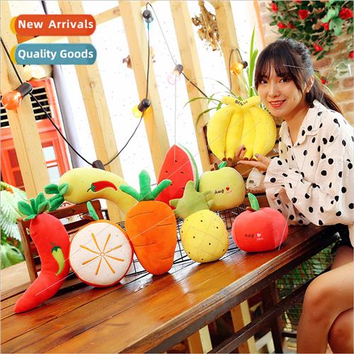 Creative fruit plush toys simulation pine适用Apple strawberr