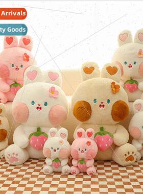 Cuddle Strawberry Rabb Plush Toy Strawberry Doodle Rabb Doll