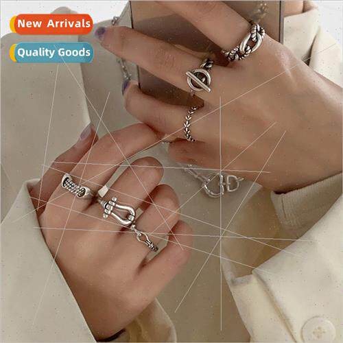 Done Buckle Knuckle Rings Women Bounce Hip Hop Knotted Geome