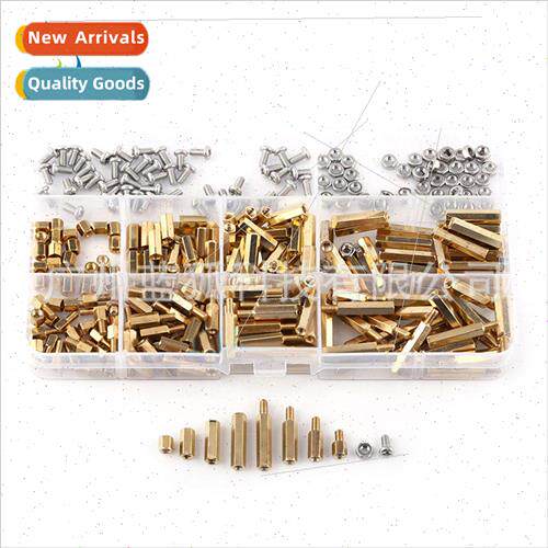 Screws 300pcs boxed Hexagonal brass post m3 screws combinati