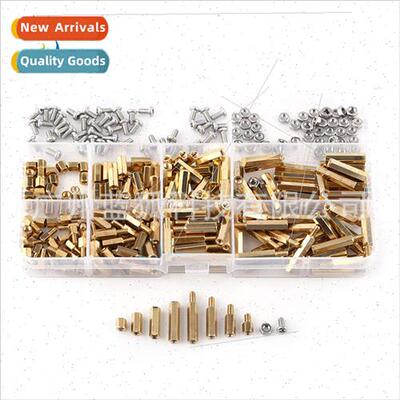 Screws 300pcs boxed Hexagonal brass post m3 screws combinati
