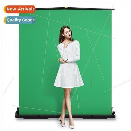 Portable Ground Pull Curtain Backdrop StKeyboarding Green Cu