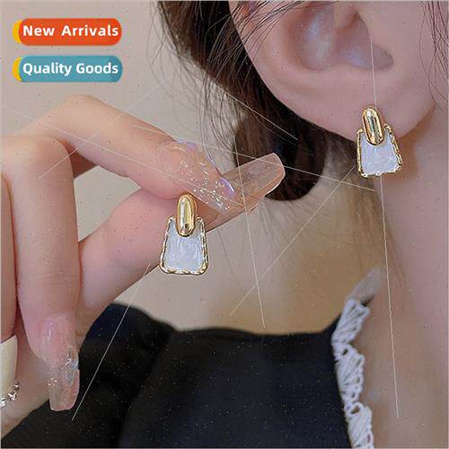 2023 Koreawhe oil drop earrings female summer niche silver n