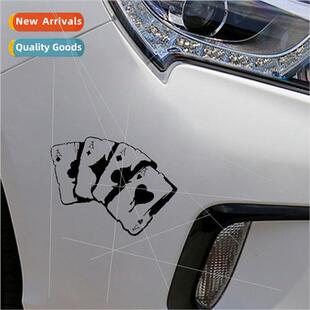 Poker graphic car motorcycle bumper sticker 4 A sticker Ace