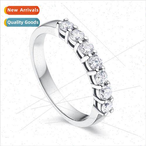 s925 silver fashion row inlaid zirconia ring Elegant wedding