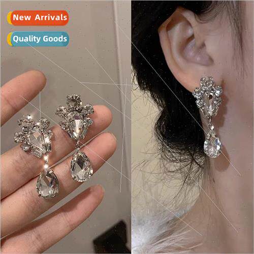 French retro whe stone droplets niche premium earrings earri