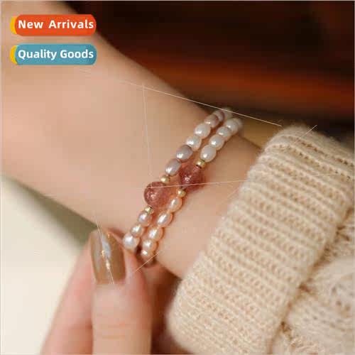 crystal strawberry crystal pink purple bracelet women gift i