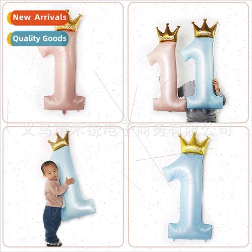New 42 inch large Prince Princess Crown number 1 aluminum fi