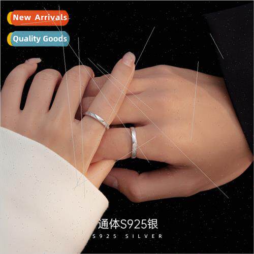925 lver Weilang Heart Irregular Texture Couple Rings che To