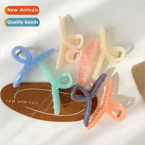 Large hair clips back head jelly color grab clip Korea ins b