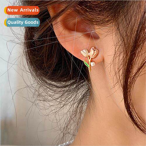 Hundreds cute earrings tulip flower niche earrings