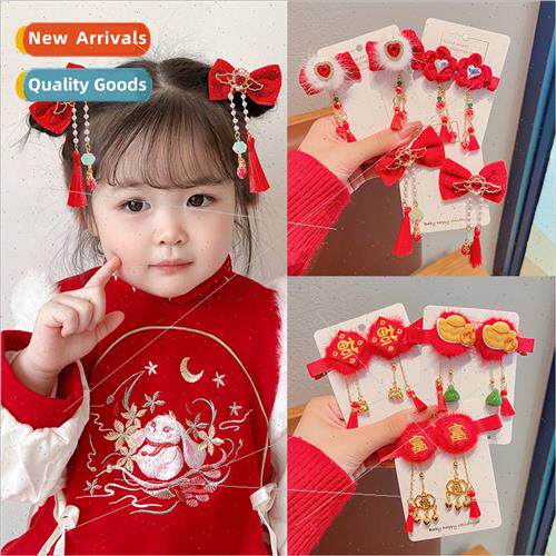 Children jewelry tassel flowers hair accessories hair clips