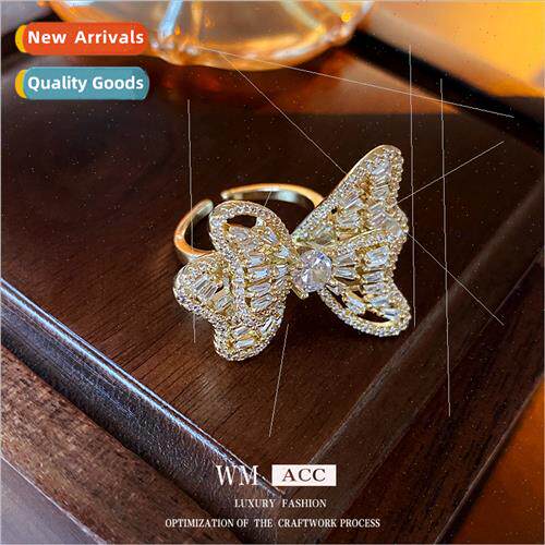 zirconia bow open-ended ring versatile index finger ring hje
