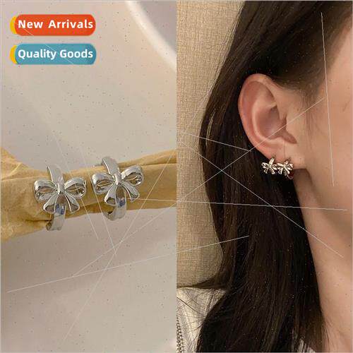 Summer sweet cool bow earrings earrings 2023 new tide simple