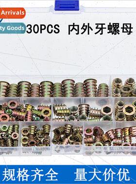 Color zinc plated furnure pre-installed parts nut set 130pcs