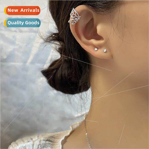 Vintage pattern advanced sense gold plating ear bone clip Fr