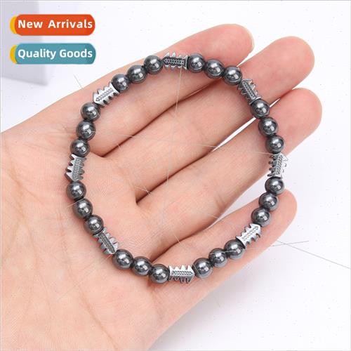 Europe New love fishbone black gallstone magnet beaded brace