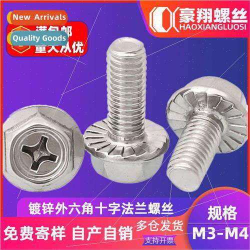 Galvanized cross recessed hexagon socket flange screws wh ga