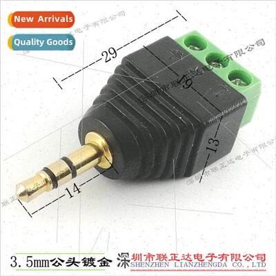 Solderless Gold Plated 3.5mm Plug Wired 3.5mm Headphone Jack