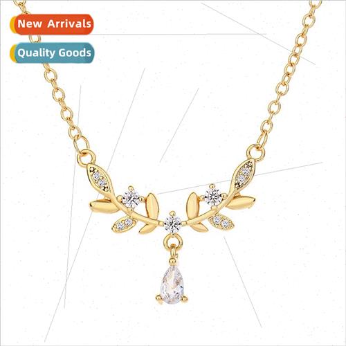 New laurel necklace适用women niche premium collarbone chain