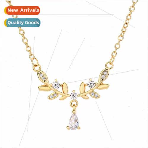 New laurel necklace适用women niche premium collarbone chain