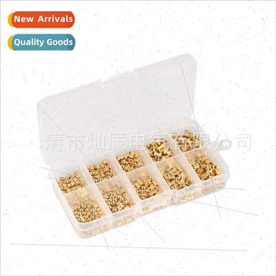 500pcs boxed knurled copper studs screws furnure pre-embedde