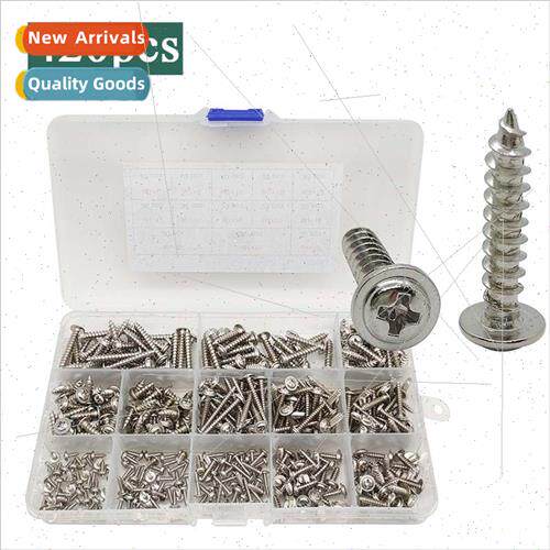420pcs boxed round head screws wh washers Phillips pan head