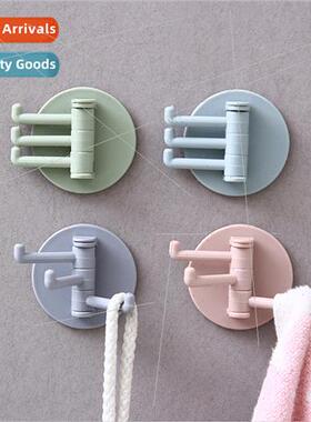 Rotatable Hooks Multi-Use Kchen Traceless Bathroom Wall Shel
