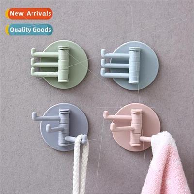 Rotatable Hooks Multi-Use Kchen Traceless Bathroom Wall Shel