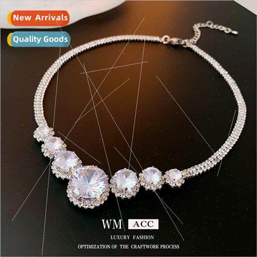 Diamonds zirconia V-shaped necklace fashion hundred match ne